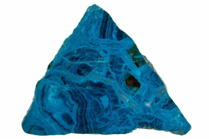 Polished Banded Chrysocolla and Malachite - Bagdad Mine, Arizona #324618